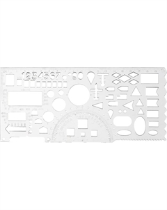 Линейка офицерская 20 см пластиковая прозрачная Attache