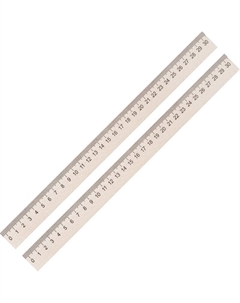 Линейка №1 School 30 см деревянная коричневая (2 штуки в упаковке) Комус