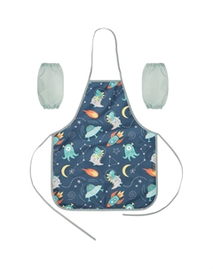 Фартук для труда Класс (№1 School) Космос синий с нарукавниками Комус