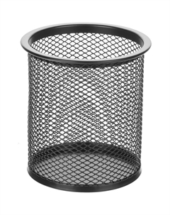 Подставка-стакан для канцелярских принадлежностей черная 8.2x8.2x9.8 см Attache