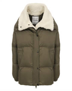 Пуховик с отделкой из овчины Yves salomon