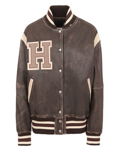 Кожаный бомбер Halfboy