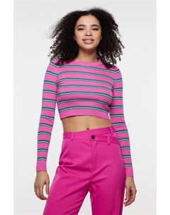 Лонгслив вискозный облегающий тонкой вязки в рубчик Befree