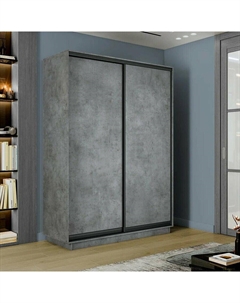 Шкаф-купе 1800x450x2400 Экспресс 2 Бетон ЛДСП Bravo