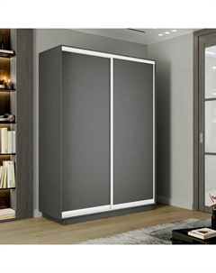 Шкаф-купе 1800x450x2400 Экспресс 2 Серый Диамант ЛДСП Bravo