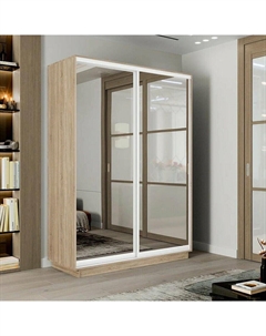 Шкаф-купе 1800x450x2400 Экспресс 2 Дуб сонома зеркало Bravo