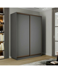 Шкаф-купе 1800x450x2200 Экспресс 2 Серый Диамант ЛДСП Bravo