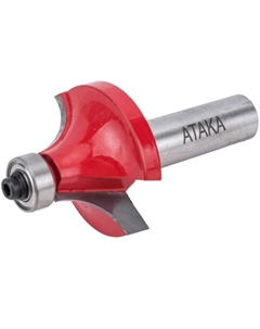 Фреза 592381, кромочная, калевочная, ф38.1*19 мм, r12.7 мм, хв. 12 мм Атака