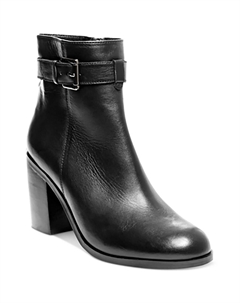 Porshia женские кожаные ботинки до щиколотки с ремнем, черный Steve madden