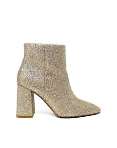 Женские сапоги Veronica на каблуке с золотым глиттером, золотой Shu shop