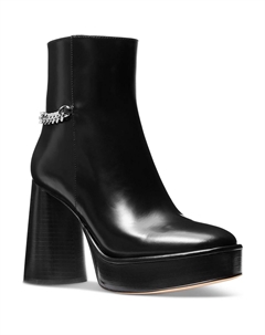 Женские ботильоны Carlisle Platform на цепочке из лакированной кожи, черный Michael michael kors