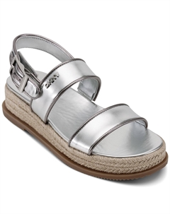 Женские эспадрильи Bernae на платформе с ремешком на пятке, серебряный Dkny