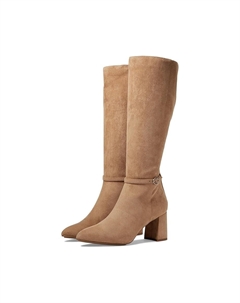 Ботинки Brenice женские коричневые замшевые с пряжкой до колена Anne klein