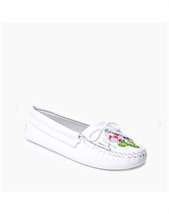 Женские мокасины Ziigwan Waabigwan белые Minnetonka