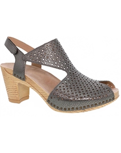 Женские туфли Teagan с открытым носком и открытой пяткой, серый металлик Dansko