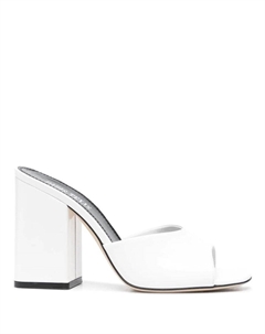 Открытые мюли на устойчивом каблуке средней высоты, белый Paris texas