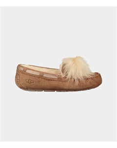 Dakota Pom Pom 1019015 Мокасины Тапочки Женские Каштановые Замша Слипоны Ugg