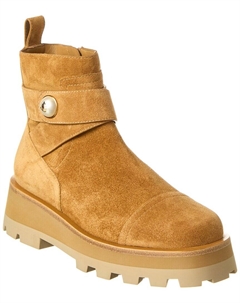 Джимми Чу Мина Замшевые сапоги, бежевый Jimmy choo