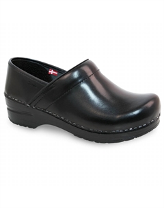 Оригинальные женские профессиональные сабо Cabrio - широкие, черного цвета Sanita