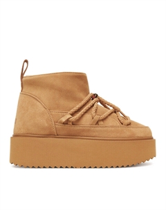 Женские зимние ботинки Classic замшевые на платформе, светло-коричневый Inuikii