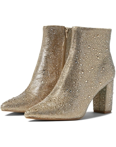 Женские лаковые сапоги на каблуке Cady в светло-золотом цвете Betsey johnson