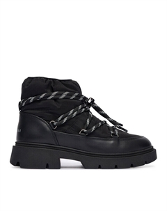 Женские зимние ботинки Biker Puffer короткие комбинированные, черный Inuikii