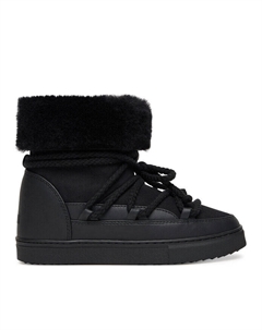 Женские зимние ботинки Classic High из замши и кожи с мехом, черный Inuikii