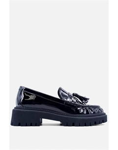 Женские лоферы Taylor с кисточками в черном лакированном исполнении Shu shop