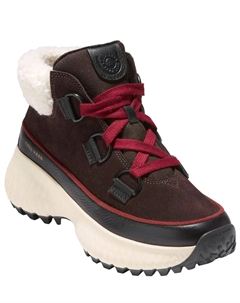 Zerogrand Flurry Женские сапоги-хайкеры из искусственного меха цвета темный шоколад Cole haan