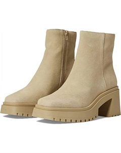 Женские ботильоны Fella Boot 7.5 из бежевой кожи с квадратным носком KHD700 Steve madden