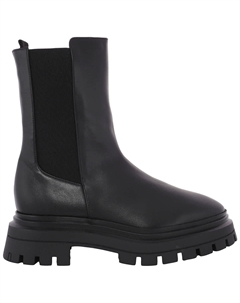 Стюарт Вейцман Черная кожаная ботильоны Bedford Stuart weitzman