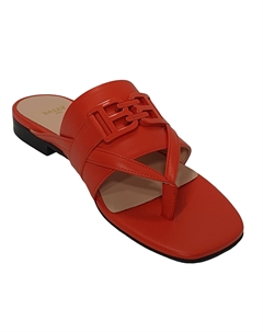 Elia 6302987 Женские балетки оранжевые из телячьей кожи River Bally