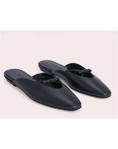 Женские мюли Finn из кожи с бантом, черный By far