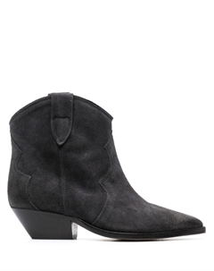 Остроносые ботинки по щиколотку с вестерн-дизайном, черный Isabel marant