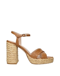 Женские кожаные туфли на платформе, коричневый Stuart weitzman