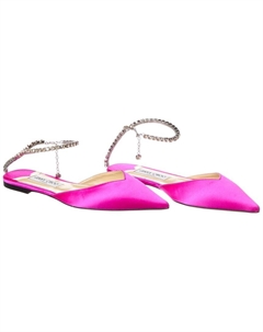 Джимми Чу Саеда Атласные балетки (Аутентичные, бывшие в употреблении), розовый Jimmy choo