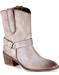 Женские ковбойские сапоги Glass Heart с эффектом потертости в цвете Distress Off White Diba true