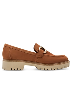 Tamaris Женские Коричневые Кожаные Лоферы Мюли на платформе Tmrs