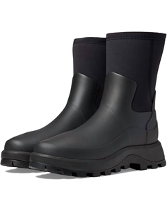 Женские короткие дождевые сапоги City Explorer в черном цвете Hunter