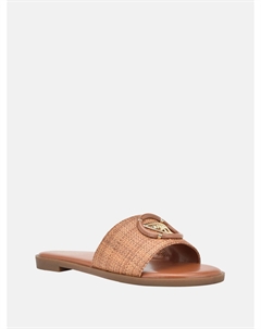Magnify Пляжные шлепанцы Woven, коричневый Guess factory