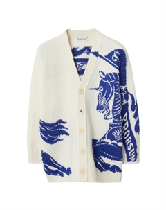 Кардиган Equestrian Knight с интарсией, Knight Ip Pattern Burberry