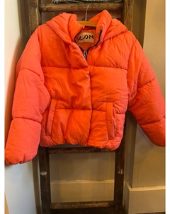 Детская пуховая куртка в неоново-лососевом цвете Losan