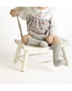 Holiday Check Choo Choo Боди-комбинезон в серо-красную клетку Sophie & lucas