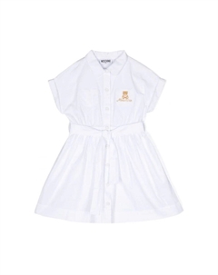 Короткий рукав Платье-рубашка, белый Moschino