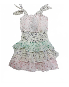 Детское платье с рюшами в нежно-розовом цвете Flowers by zoe