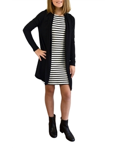 Кардиган Duster для девочек черного цвета Area code 407