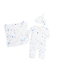 Детский пижамный комплект "Мерцающие звездочки" в голубом цвете Petidoux