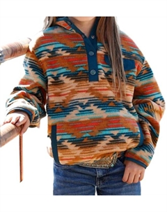 Детская толстовка Cruel 1/4-Snap из флиса цвета хаки/мульти Cruel girl