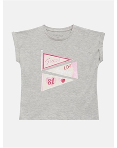 Футболка Chris Heather с принтом (7-14), серый Guess factory