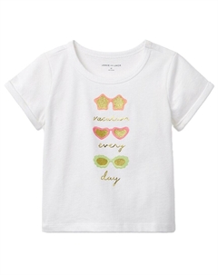 Джени энд Джек Топ с буфами и баской, белый Janie and jack